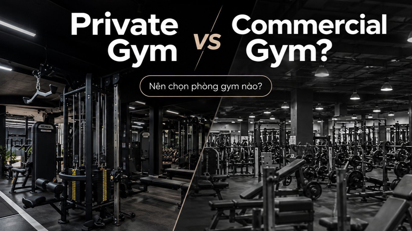 Private Gym hay Commercial Gym? Nên chọn phòng gym nào?